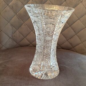 Intricate Clear Glass Vase